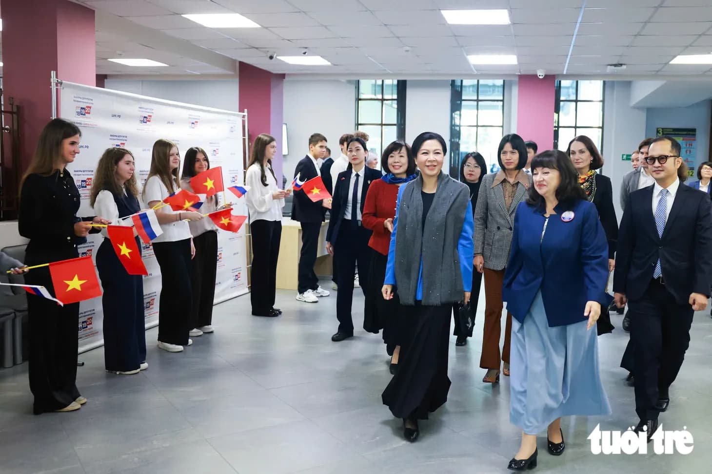 Lời ‘Xin chào’ bằng tiếng Việt tại ngôi trường giữa thủ đô Nga