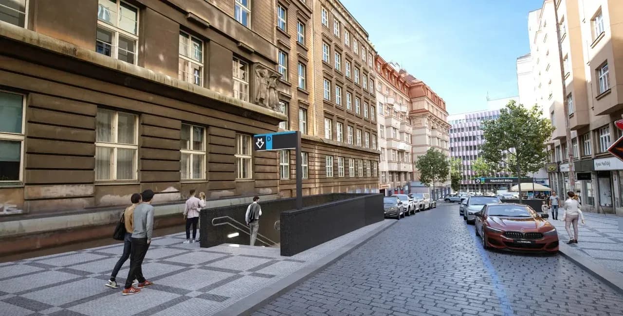 Tuyến metro D sẽ thay đổi diện mạo quảng trường Náměstí Míru tại Praha ra sao?