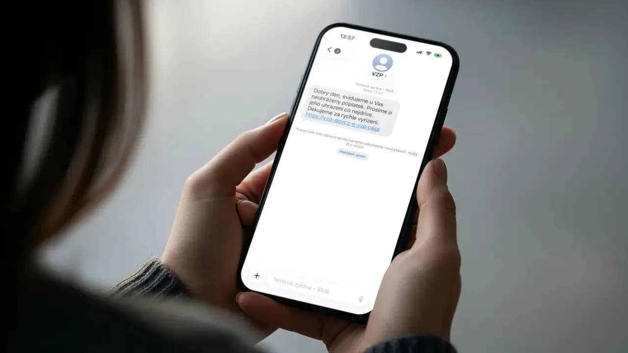 Lừa đảo qua SMS có thể khiến người Séc mắc nợ, kẻ gian mạo danh VZP để giăng bẫy
