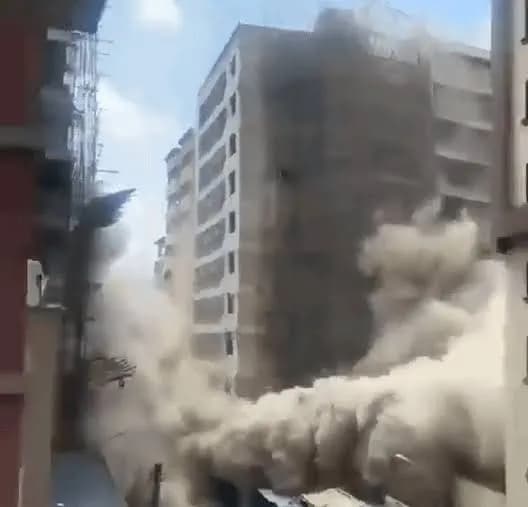 Sập tòa nhà đang xây ở Kenya, nhiều người bị mắc kẹt