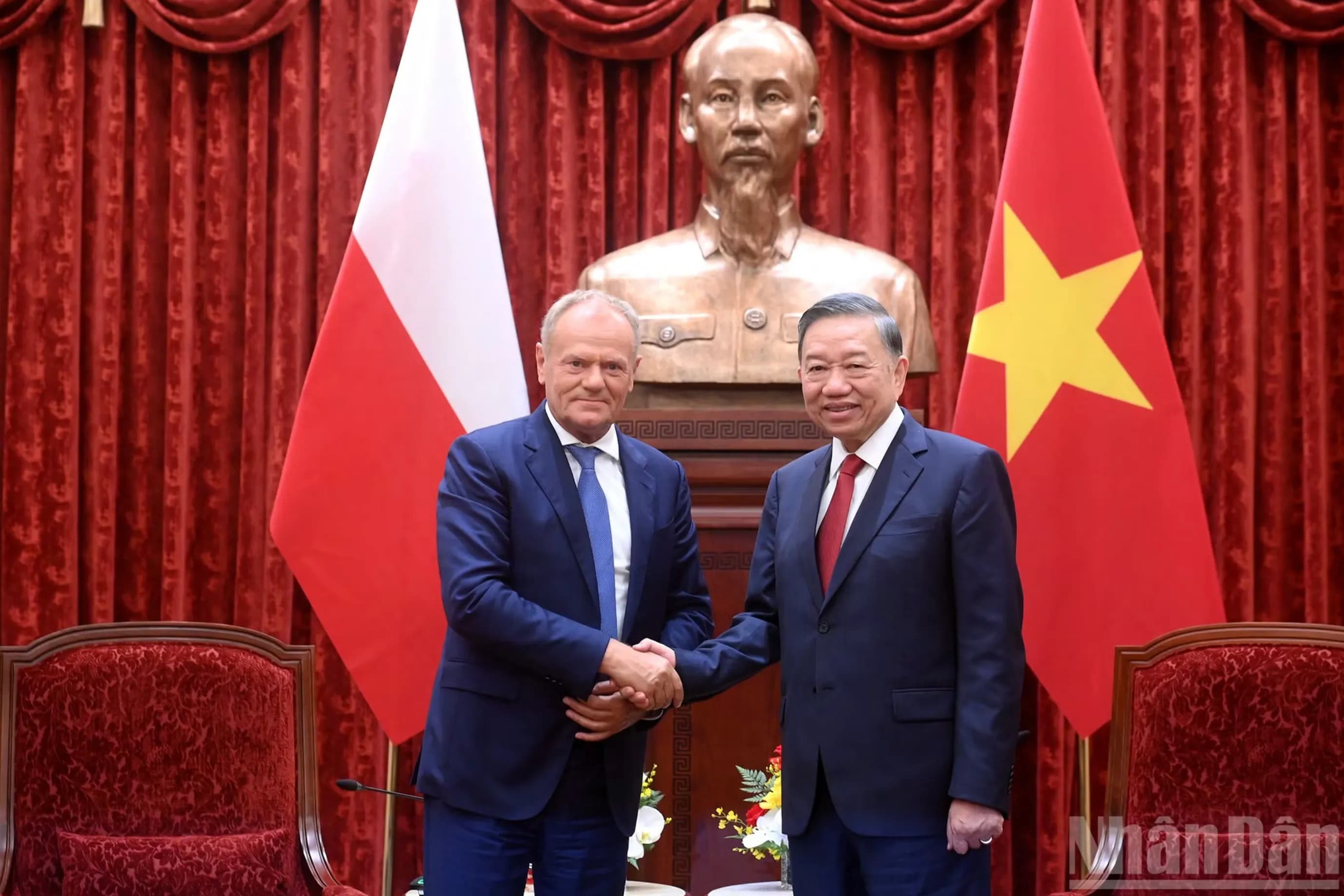 Tổng Bí thư, Chủ tịch nước Tô Lâm tiếp Thủ tướng Ba Lan Donald Tusk