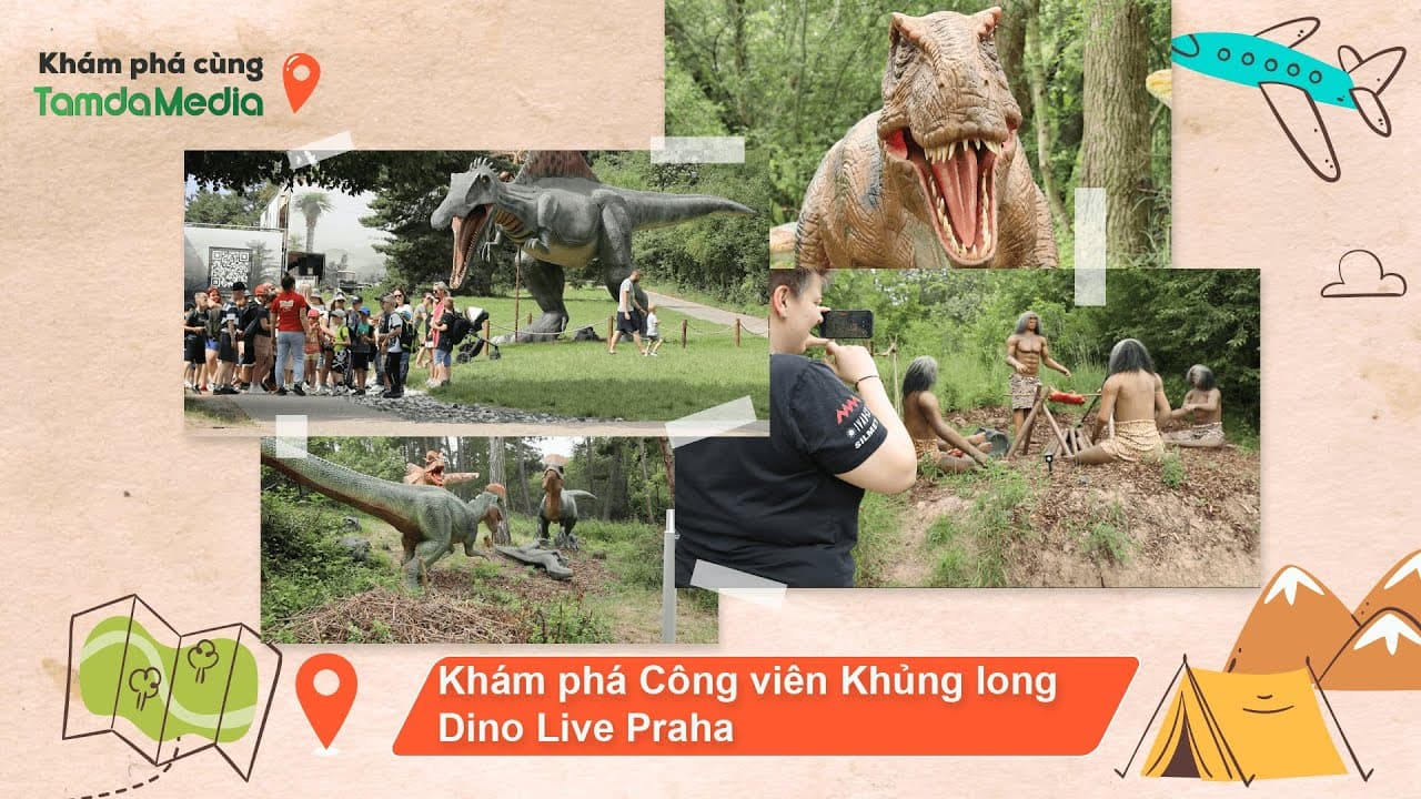 KHÁM PHÁ CÙNG TAMDAMEDIA | Tháng 7.2024 | Khám phá Công viên Khủng long Dino Live Praha