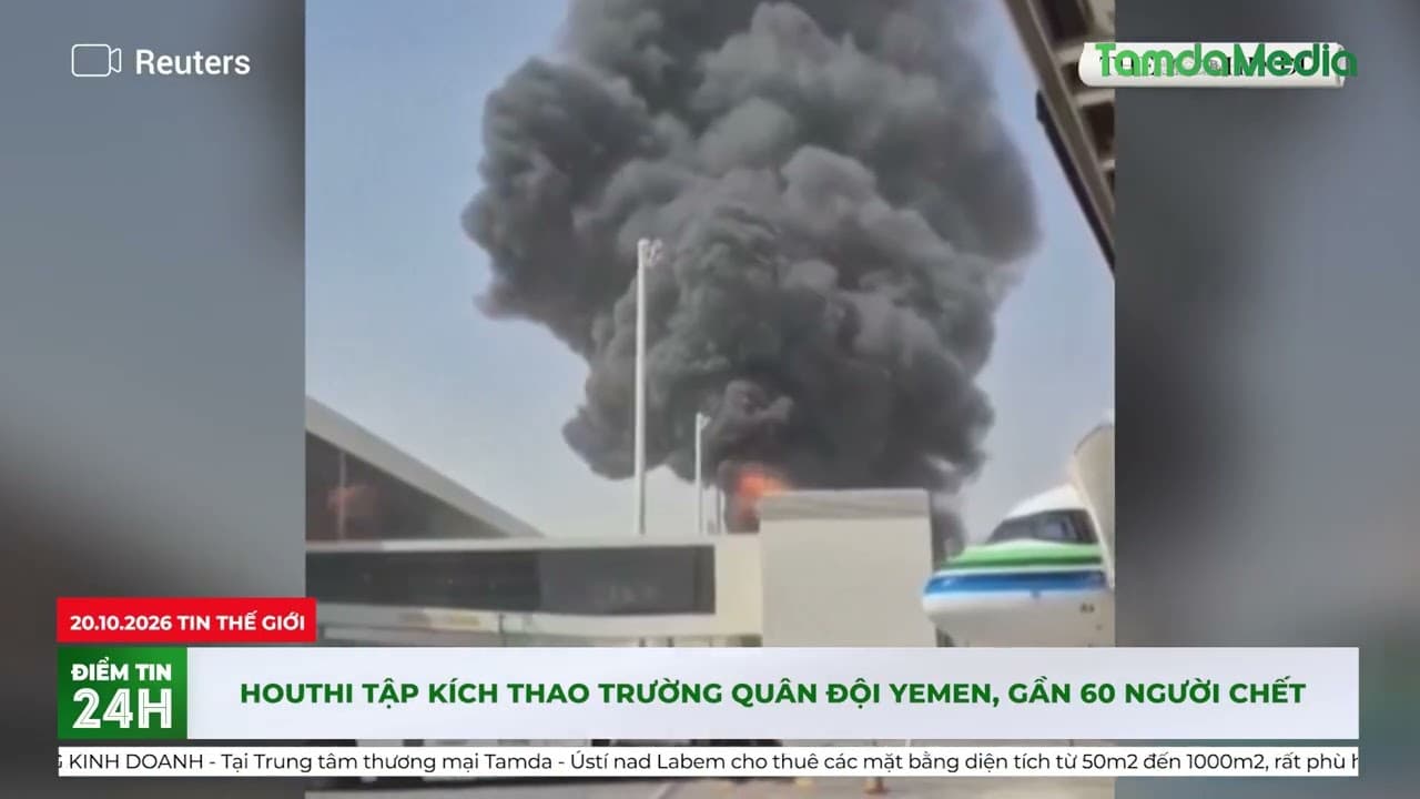 Houthi tập kích thao trường quân đội Yemen, gần 60 người chết