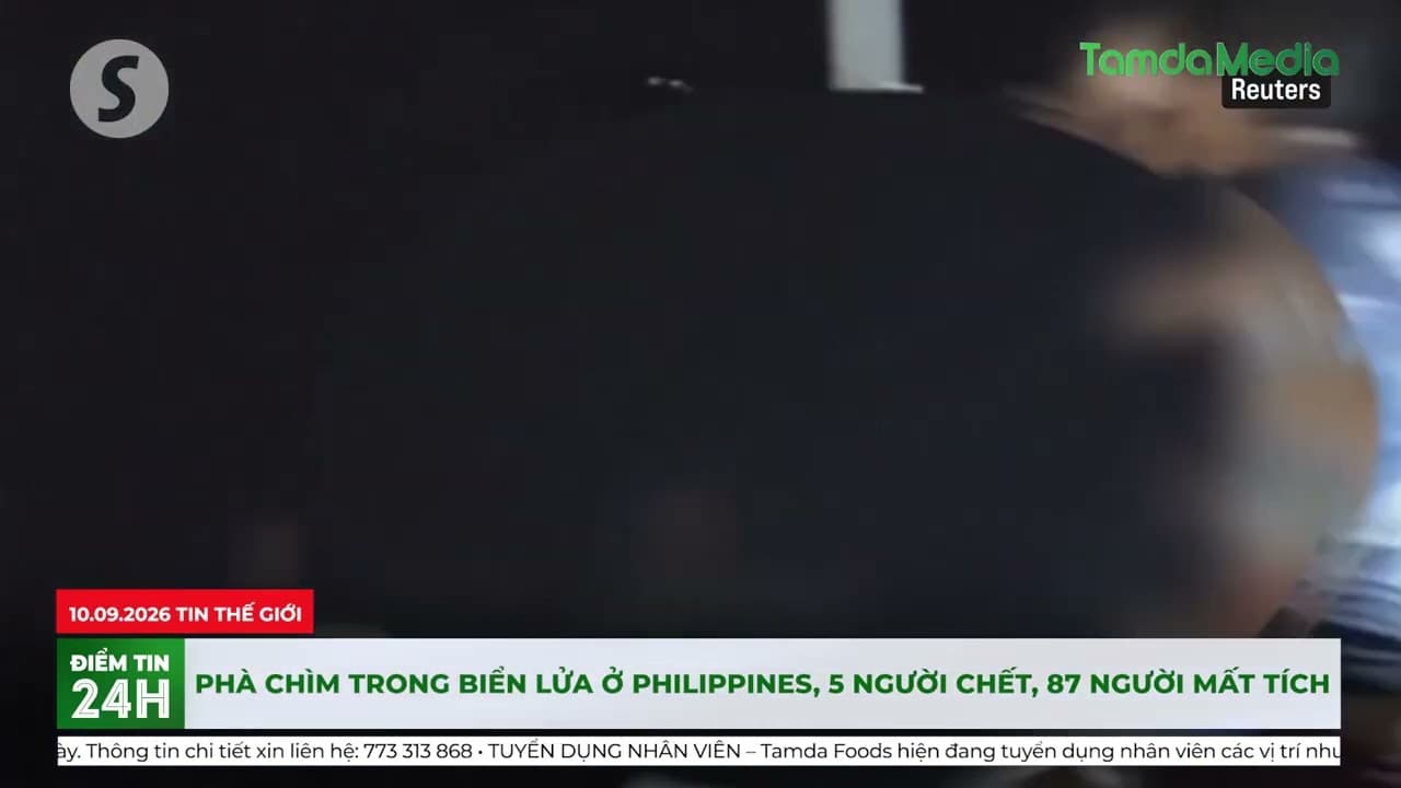 Phà chìm trong biển lửa ở Philippines, 5 người chết, 87 người mất tích