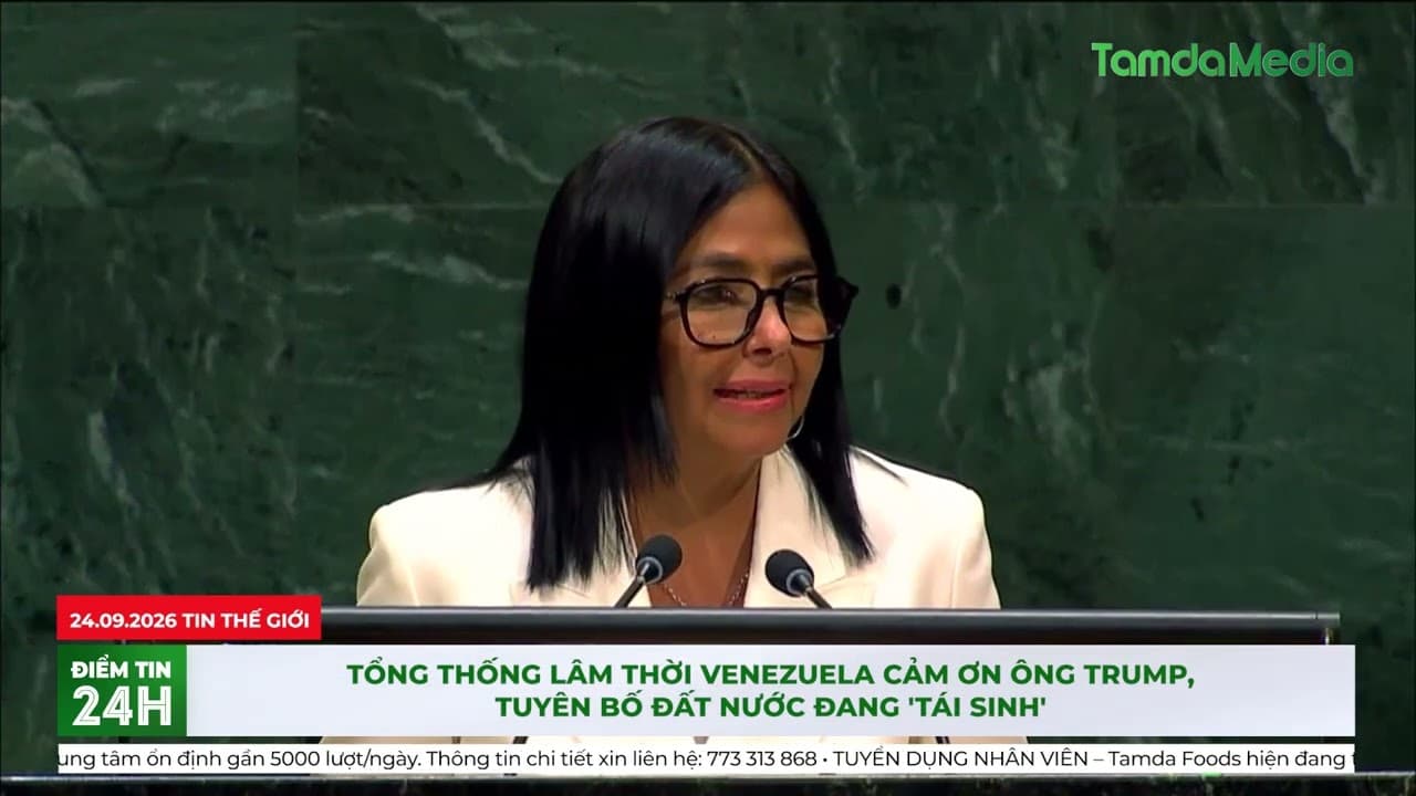 Tổng thống lâm thời Venezuela cảm ơn ông Trump, tuyên bố đất nước đang 'tái sinh'