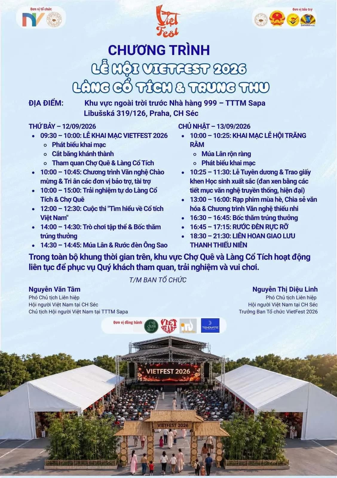 Vietfest 2026 tái hiện làng cổ tích, không gian Trung thu tại Praha