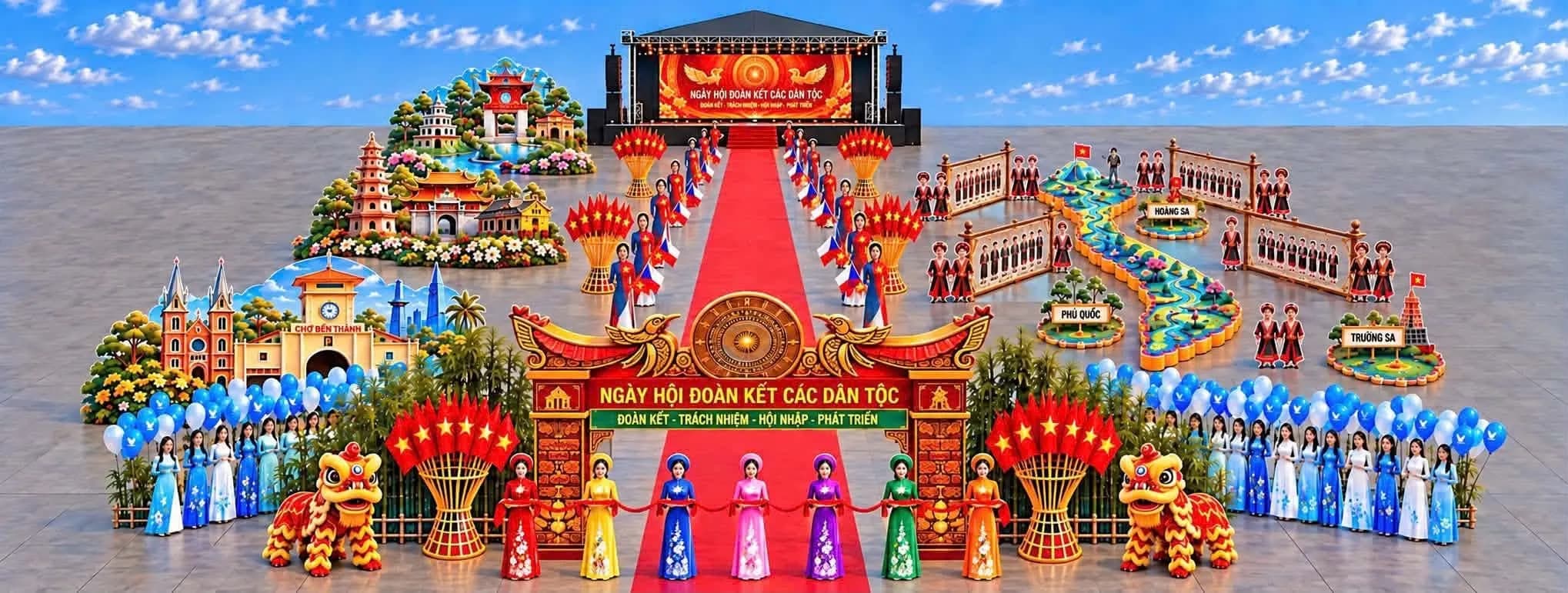 Không gian văn hóa ba miền tại Ngày hội Đại đoàn kết toàn dân tộc ở Praha