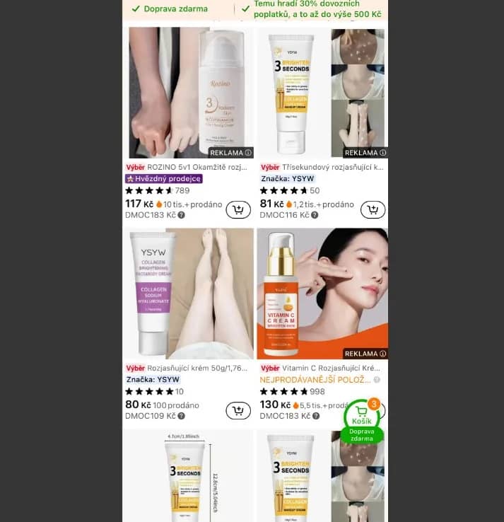 Kem làm sáng da chứa thủy ngân bị cấm vẫn được bán trên Amazon và Temu sau khi đổi tên