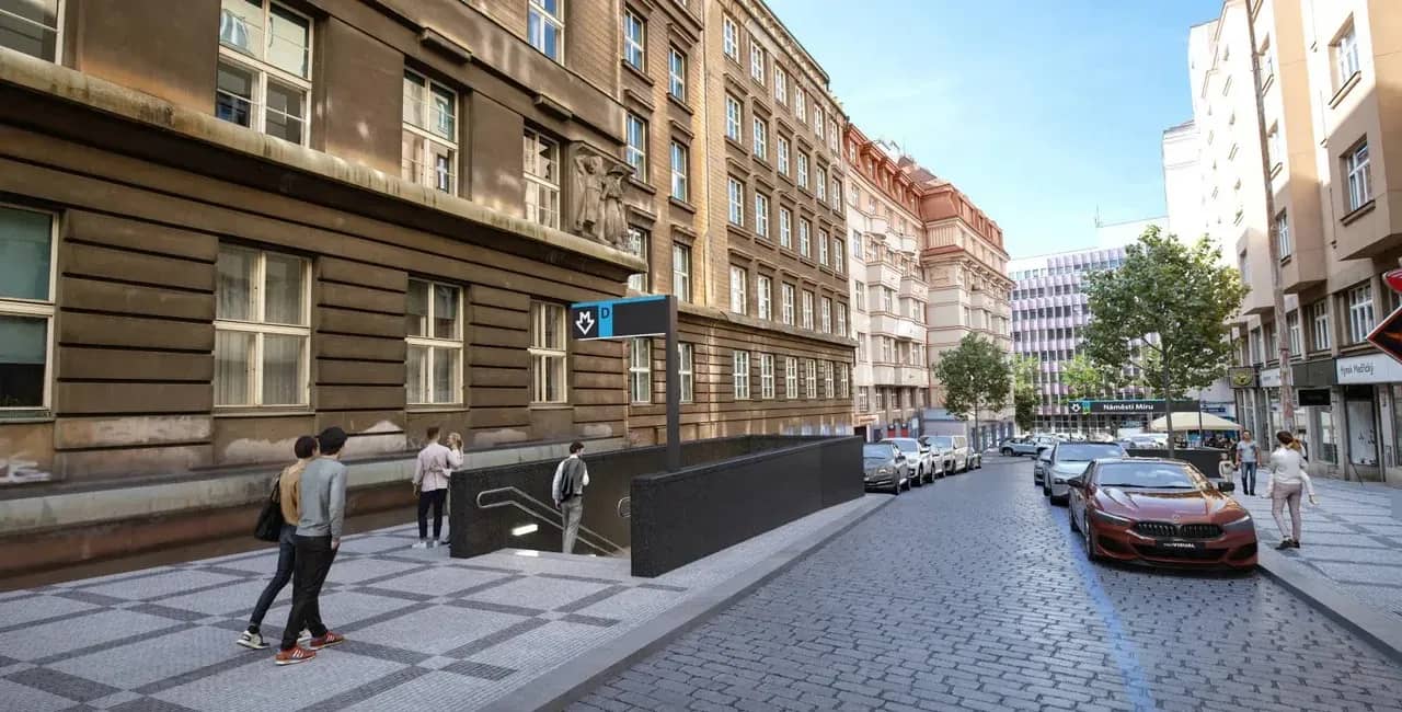 Tuyến metro D sẽ thay đổi diện mạo quảng trường Náměstí Míru tại Praha ra sao?