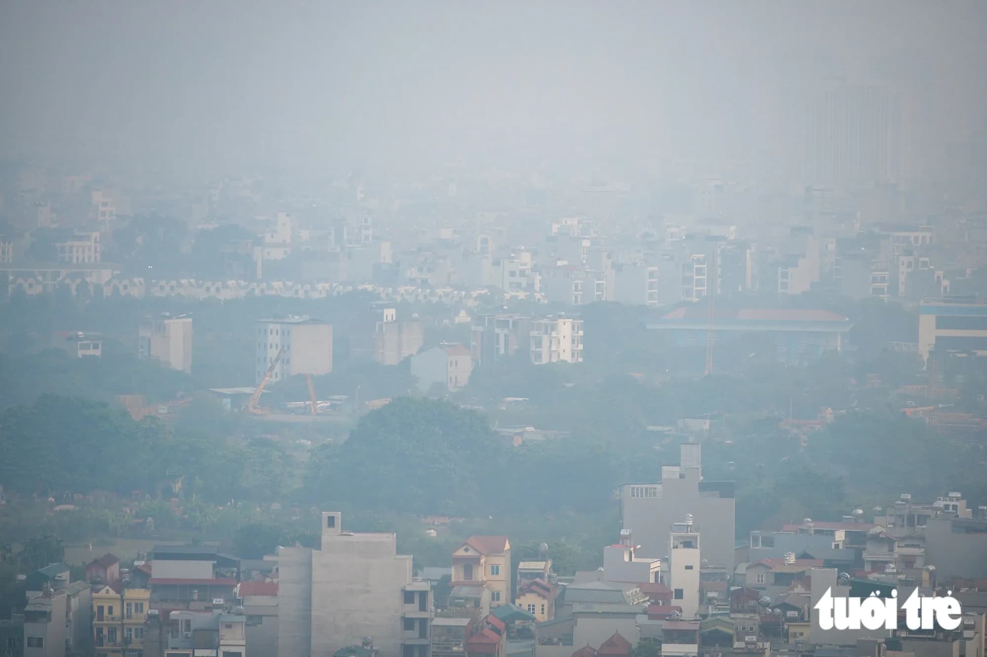 Hà Nội ô nhiễm không khí ở mức đỏ, ngưỡng có hại cho sức khỏe