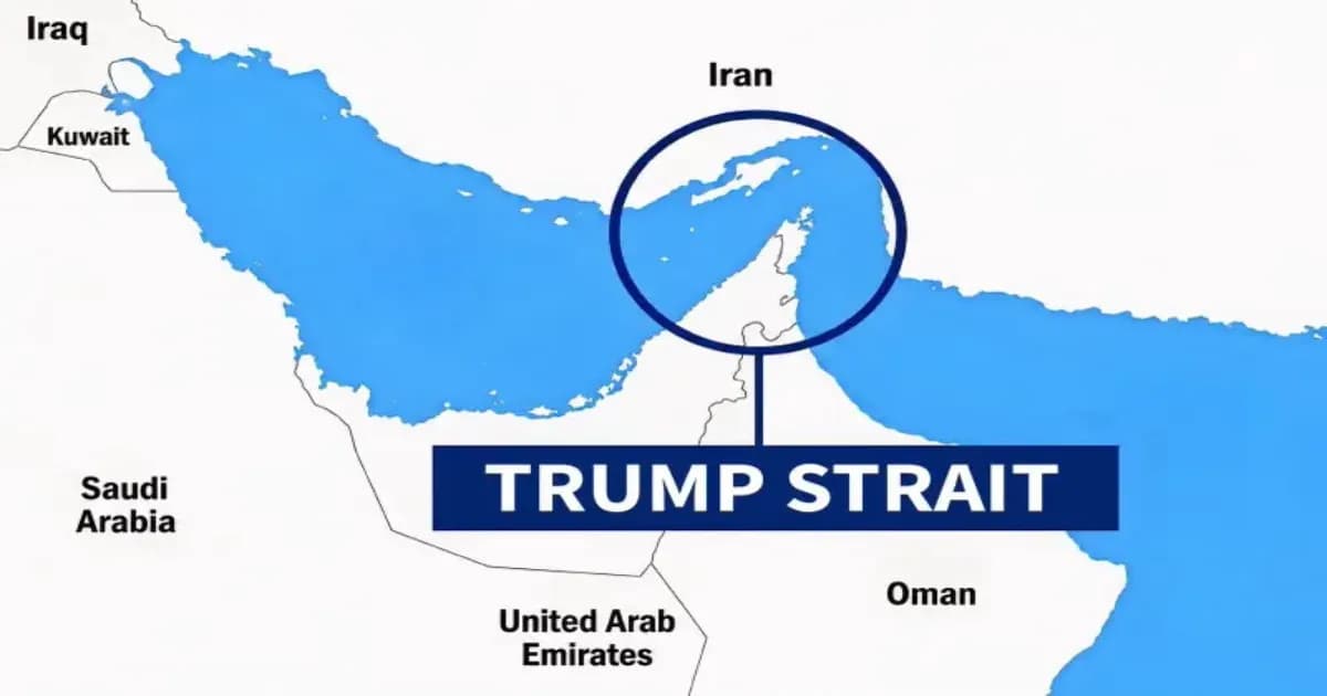 Iran vừa đề xuất mở eo biển Hormuz, ông Trump đăng hình gọi đây là 'eo biển Trump'