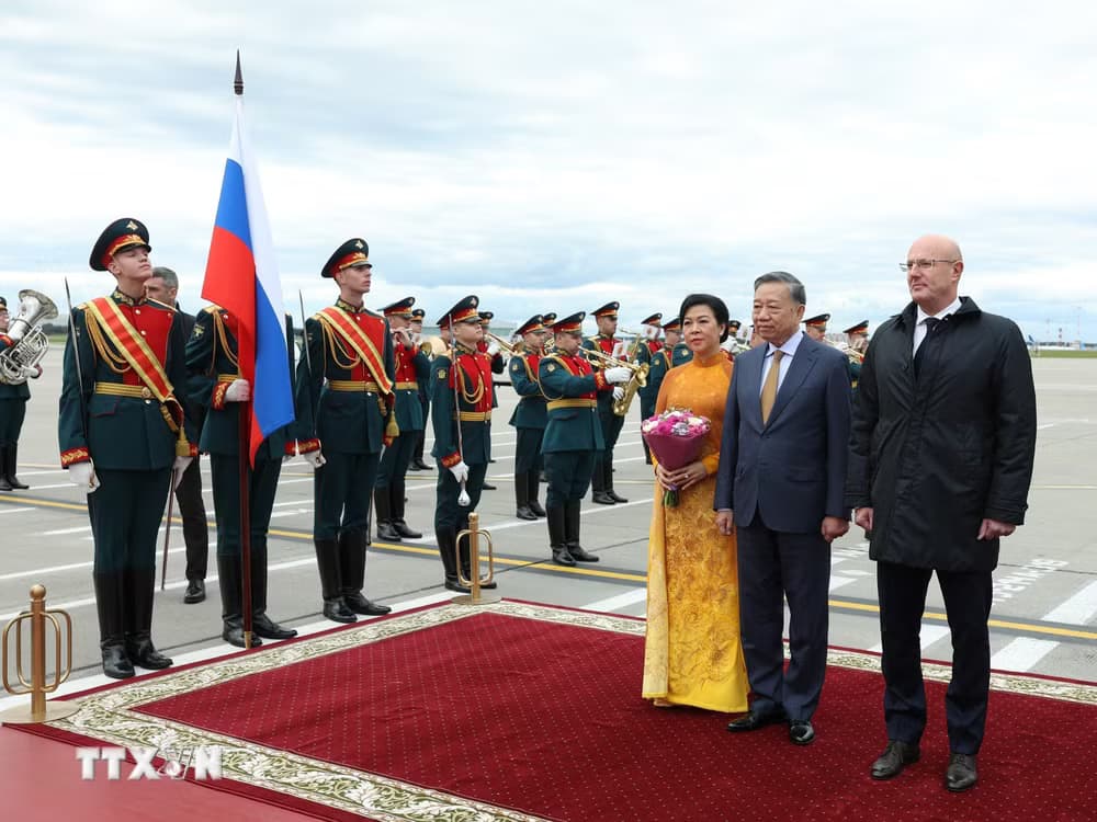 Tổng Bí thư, Chủ tịch nước Tô Lâm cùng Phu nhân bắt đầu thăm cấp Nhà nước Liên bang Nga
