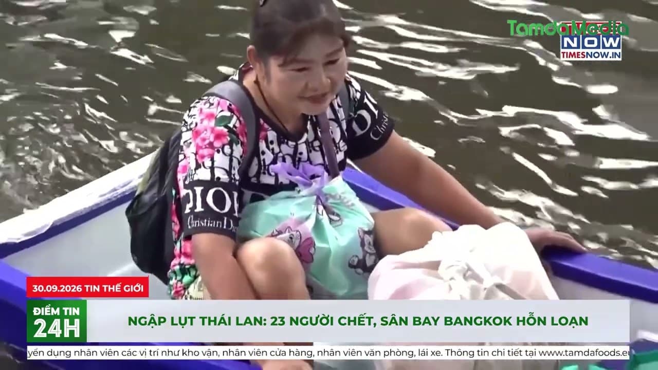 Ngập lụt Thái Lan 23 người chết, sân bay Bangkok hỗn loạn