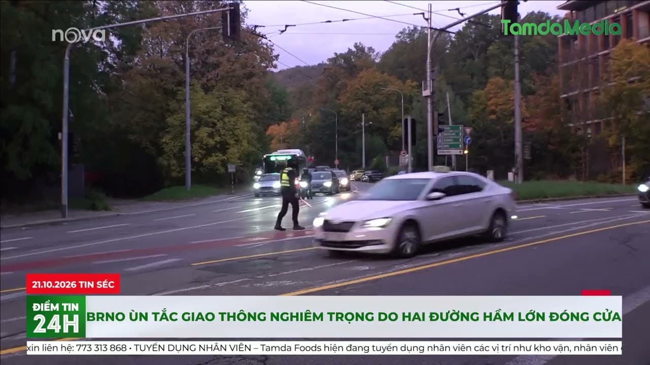 Brno ùn tắc nghiêm trọng do hai đường hầm lớn đóng cửa