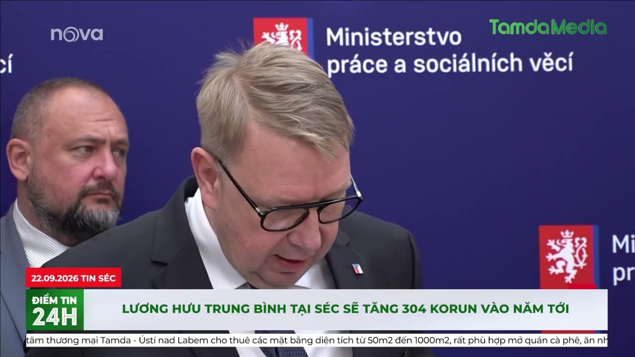 Lương hưu trung bình tại Séc sẽ tăng 304 korun vào năm tới, người nghỉ hưu còn được nhận trợ cấp đặc