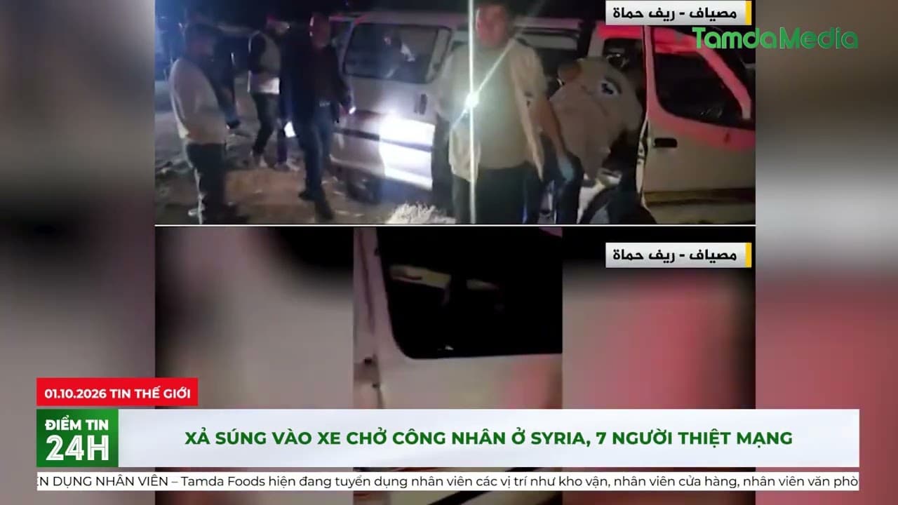 Xả súng vào xe chở công nhân ở Syria, 7 người thiệt mạng